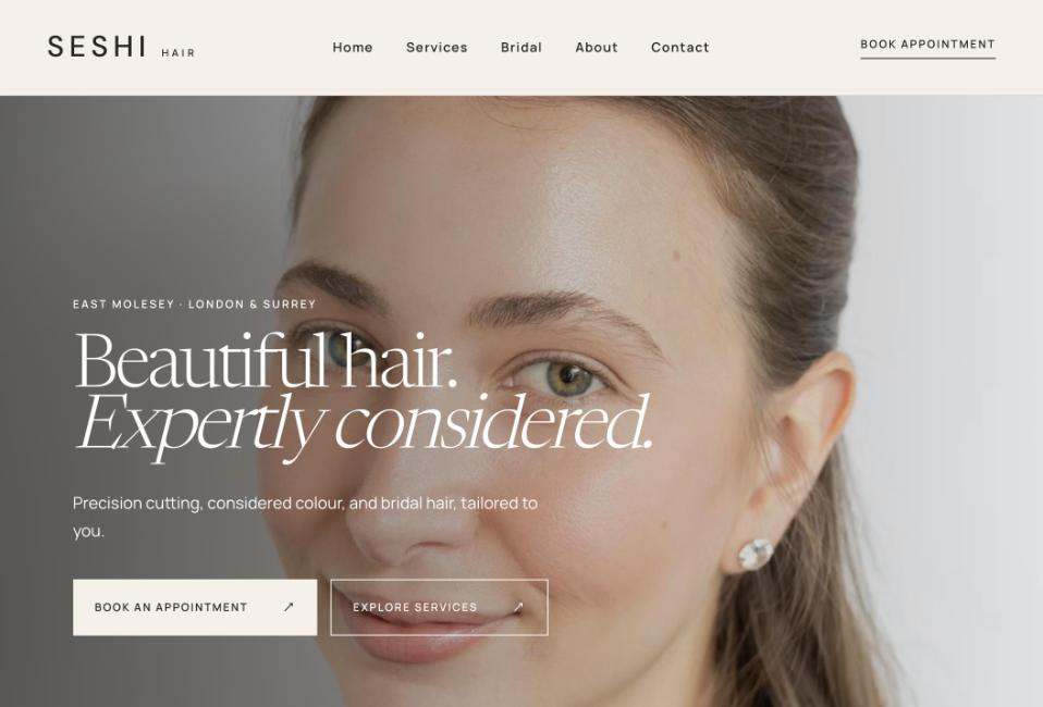 Seshí Hair website