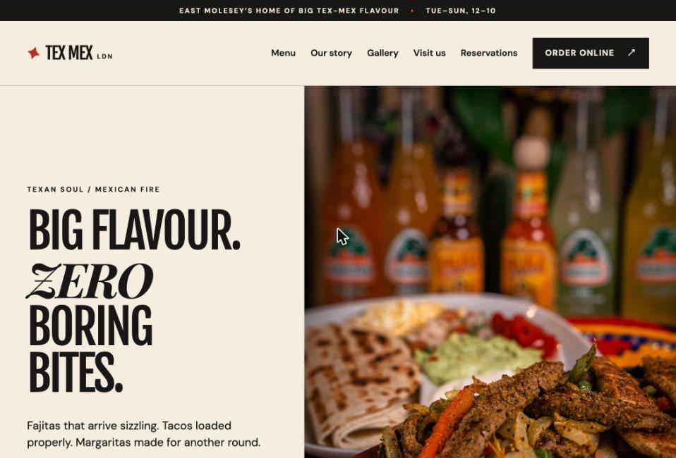 Tex Mex LDN website